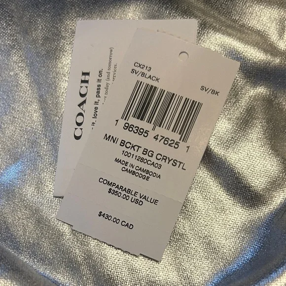 Coach Mini Bucket Bag With Crystals - Picture 12 of 13